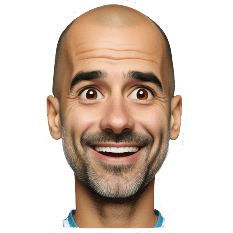 pep guardiola riendo emoji