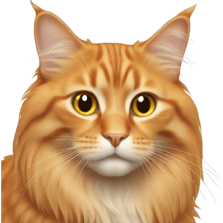 orange long haired cat emoji