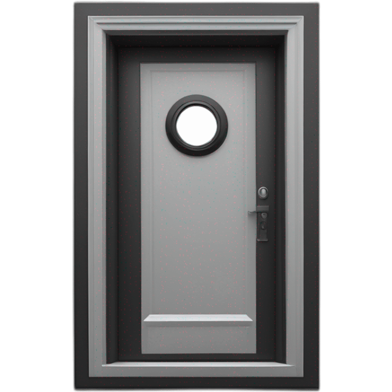 Large windowless rectangular matte black door whitek handle and a vertical BCD sight Adjace emoji