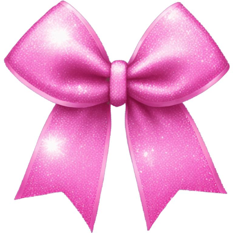 Pink sparkling cheer bow  emoji