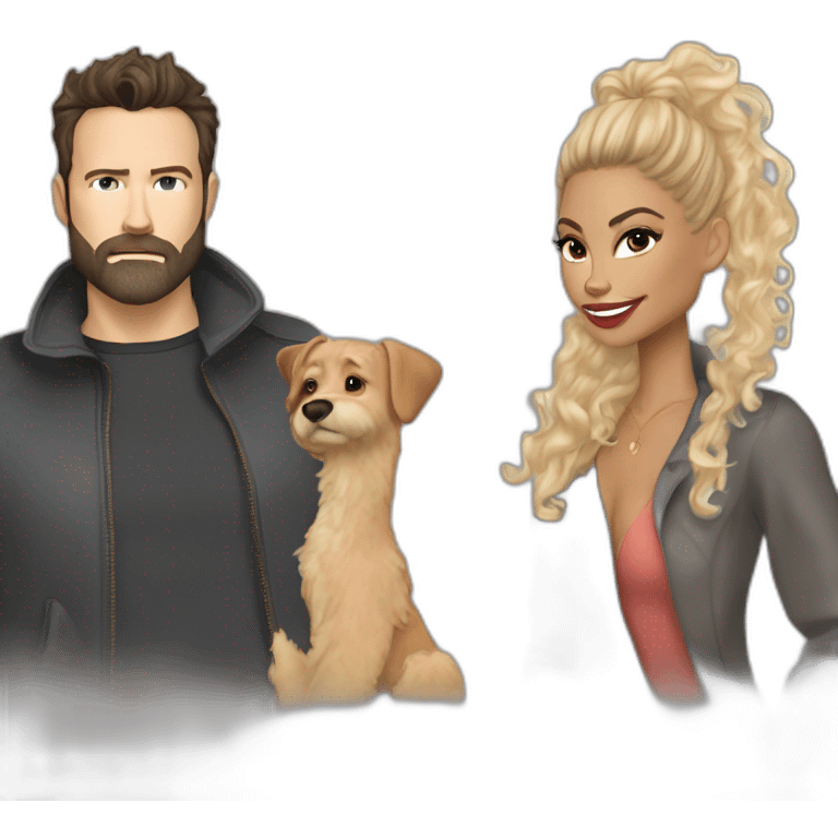 Ben Affleck with full beard and Jennifer Freeman with curly hair emoji