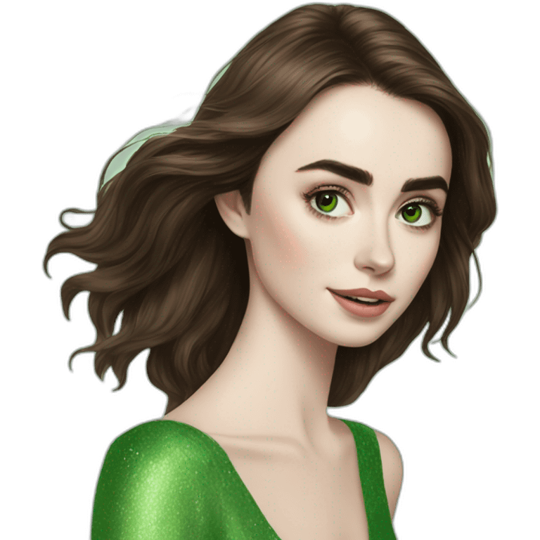 lily-collins-with-green-eyes emoji