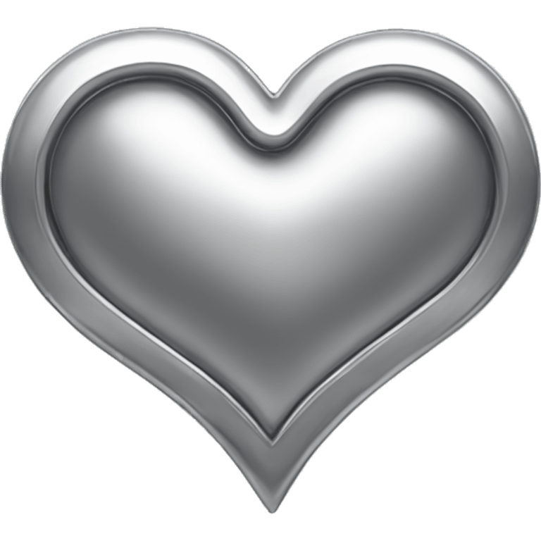 Heart in chrome emoji