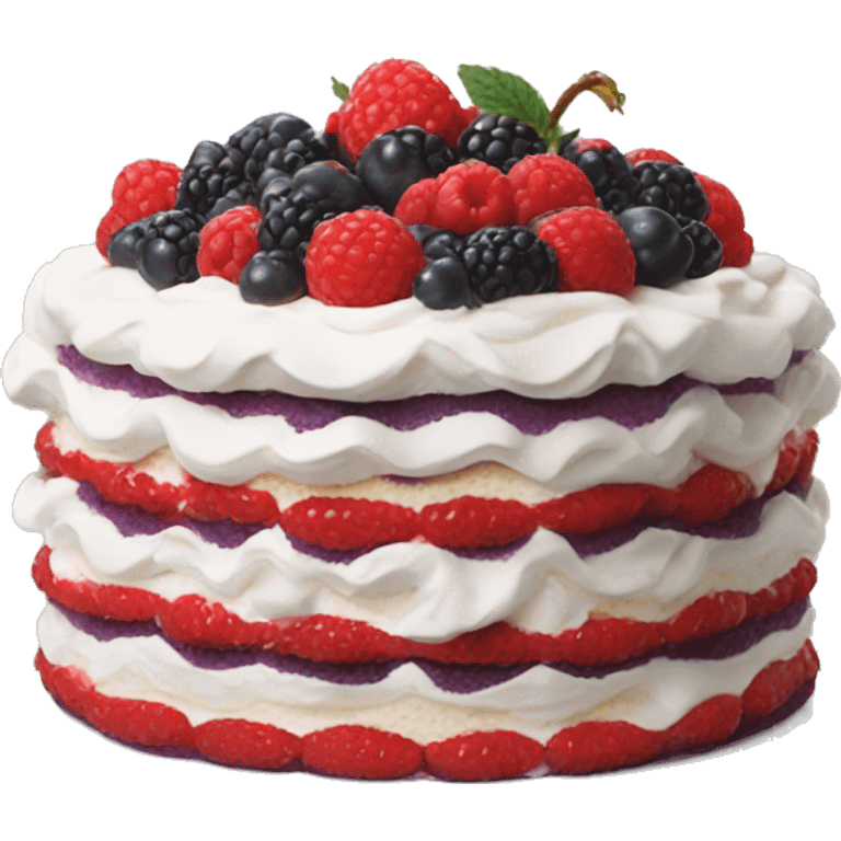 Berry Chantilly cake  emoji