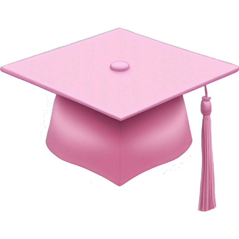 Light pink graduation cap emoji