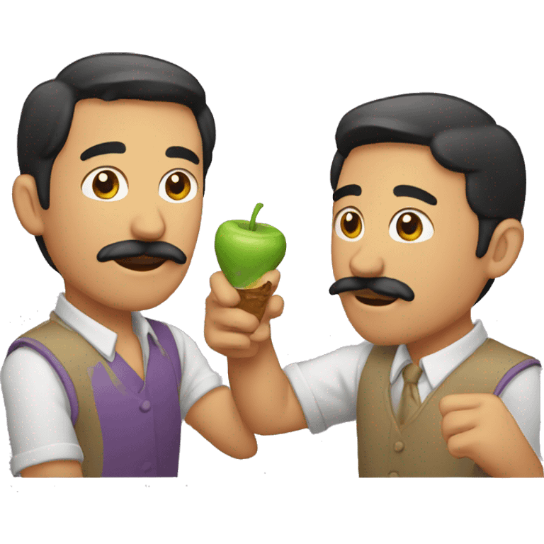 Dos hombres tomando mate emoji