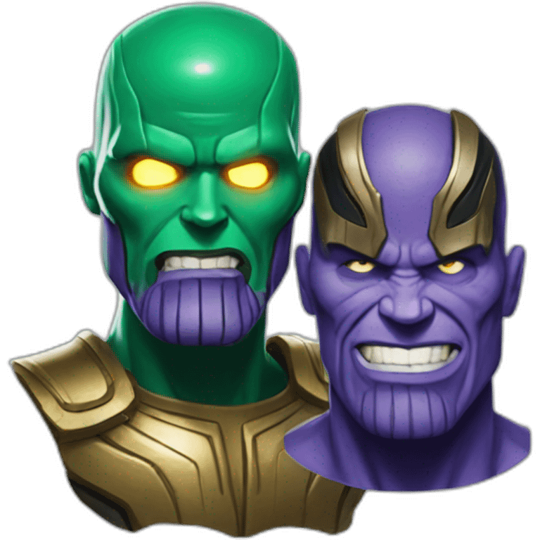 Thanos and gree emoji