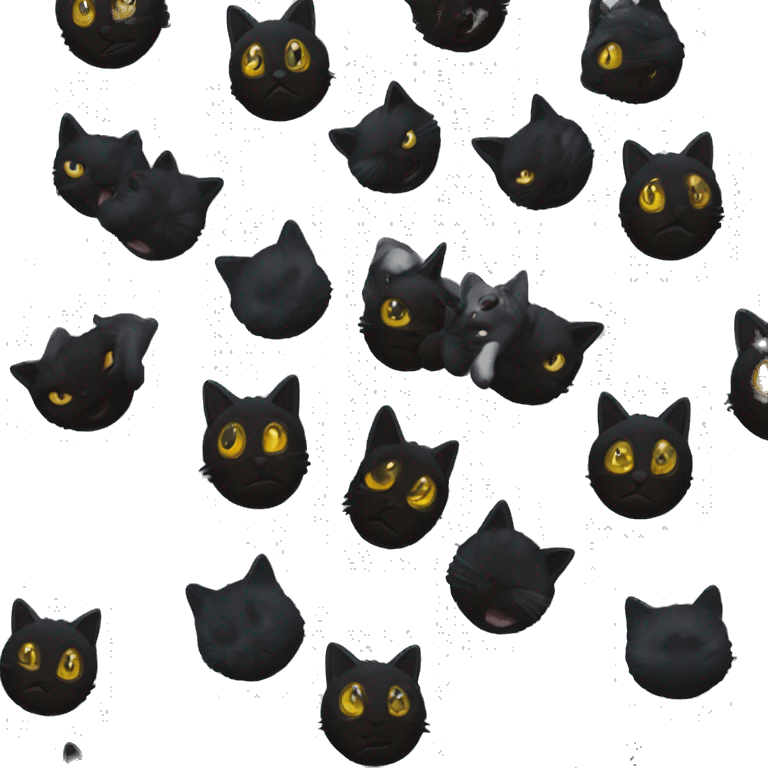 The insidious black cat is up to something emoji