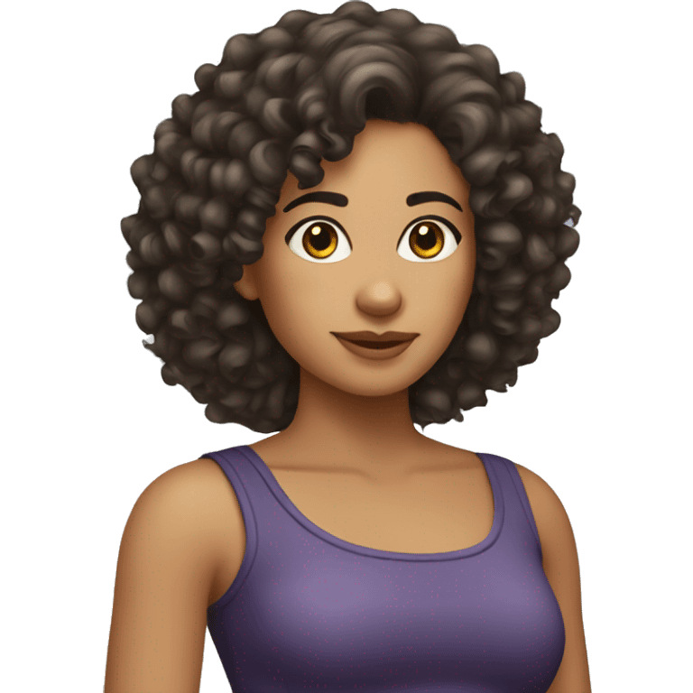 Curly hair Latina girl  emoji