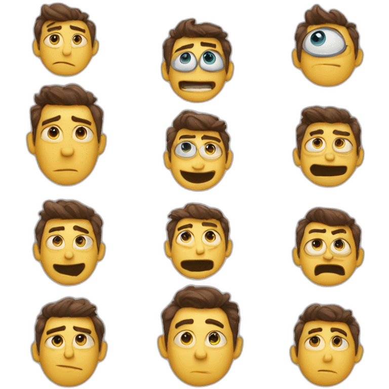 Emoticono con ojos de pixar emoji