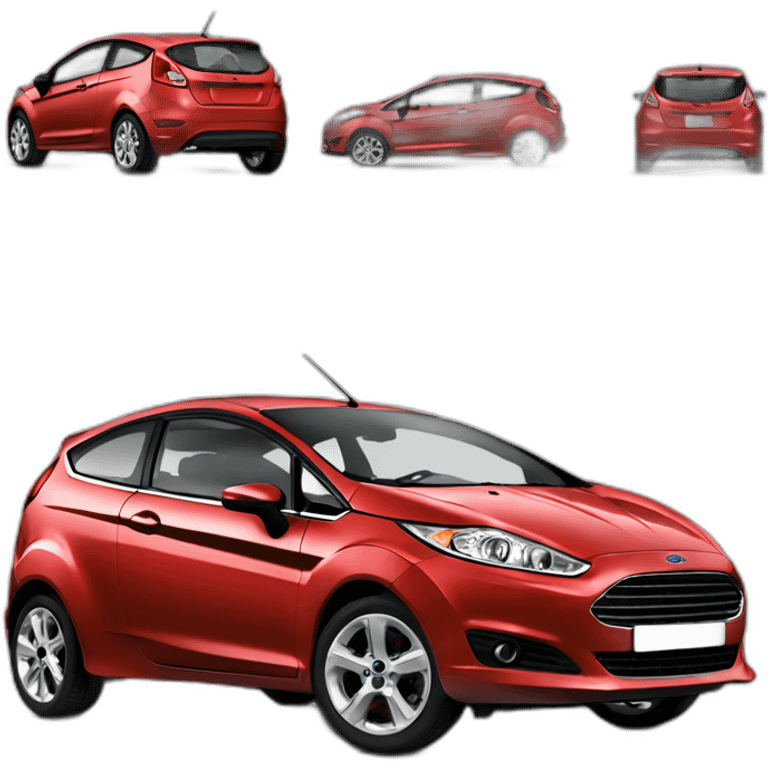 Ford fiesta 2010 red 3 door emoji