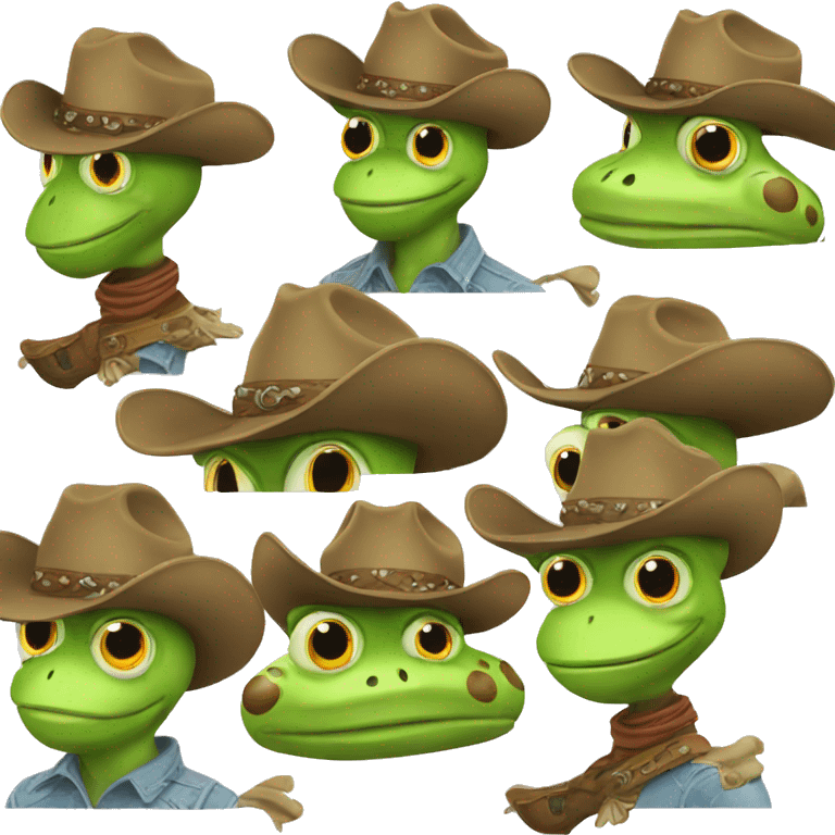 Cowboy frog emoji