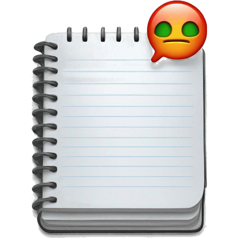 notebook with cancel sign emoji