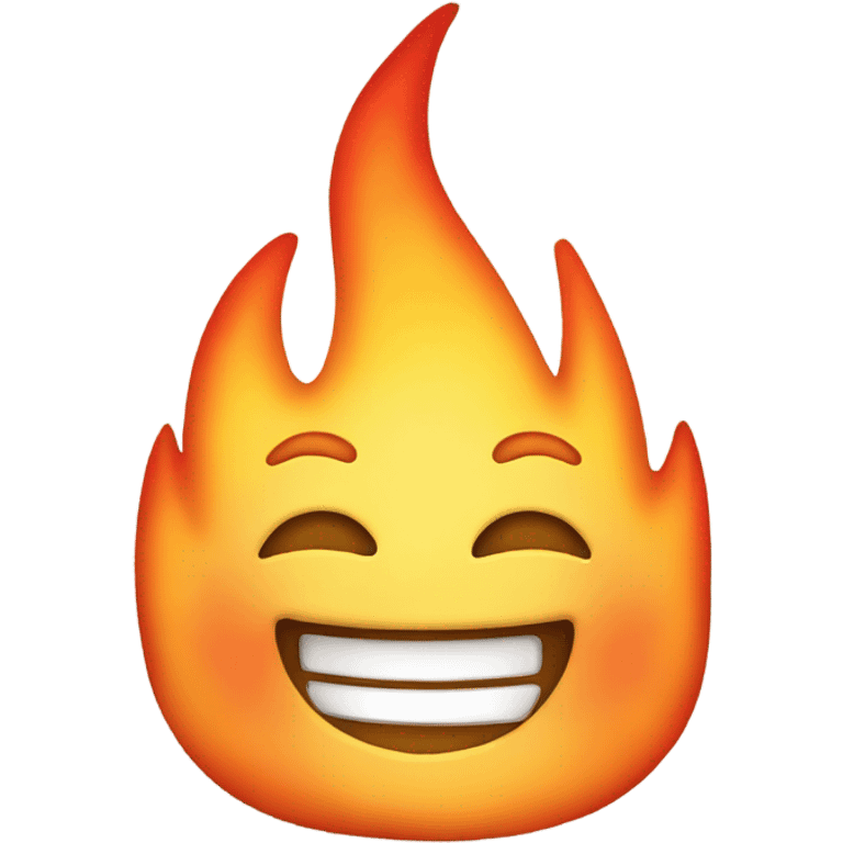 happy fire face emoji