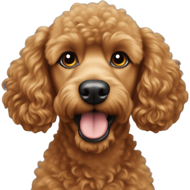 Red golden poodle mix mini emoji