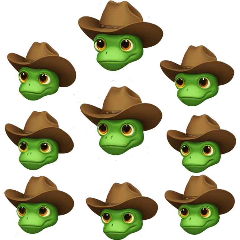 Cowboy frog emoji