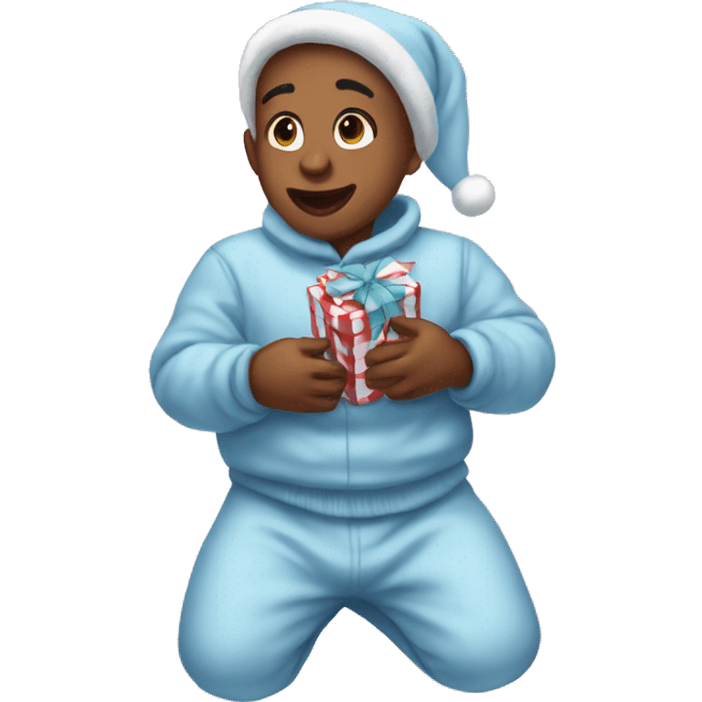 Baby blue christmas emoji