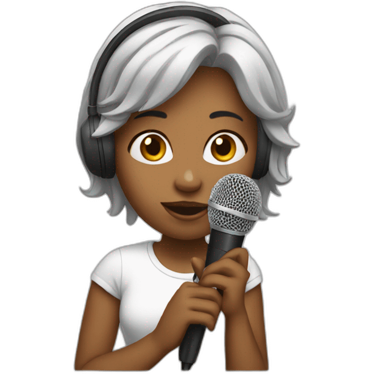 girl with mic emoji