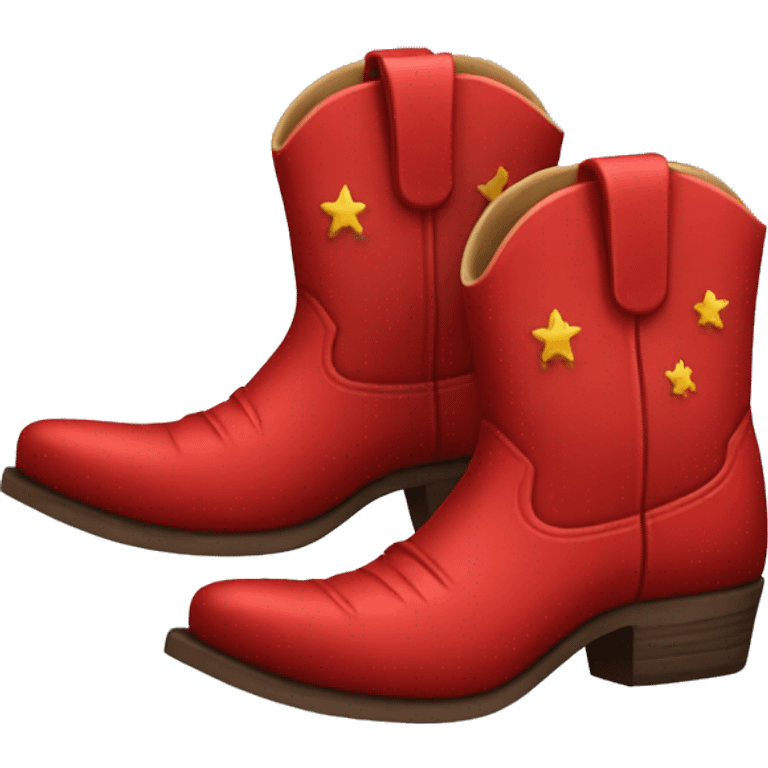 Red cowboy boots emoji