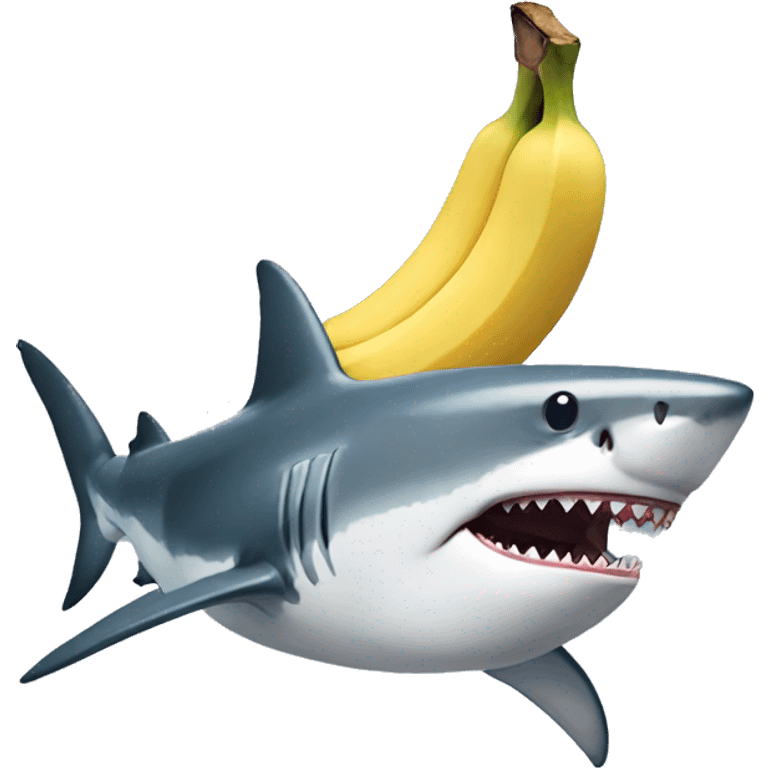 shark that eat a banana emoji