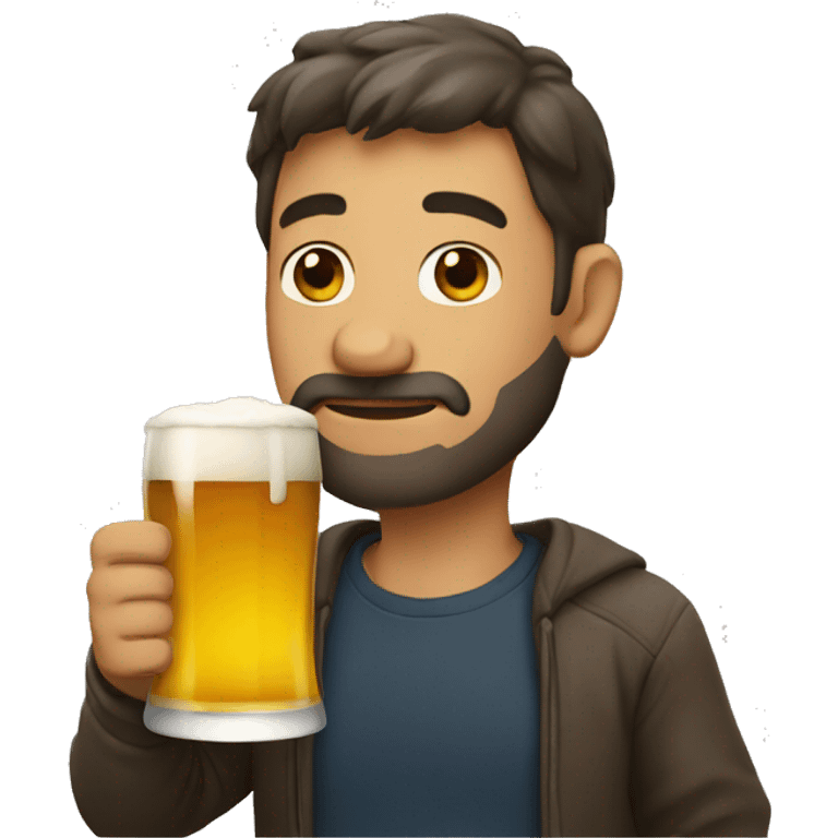 Man drinking beer  emoji