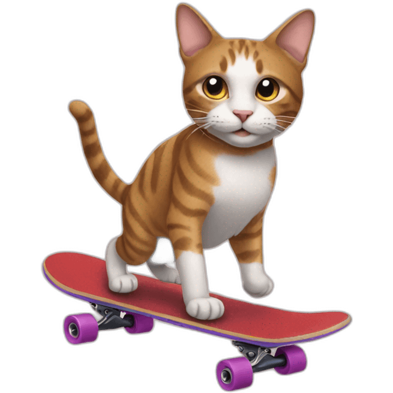 cat riding a skateboard emoji