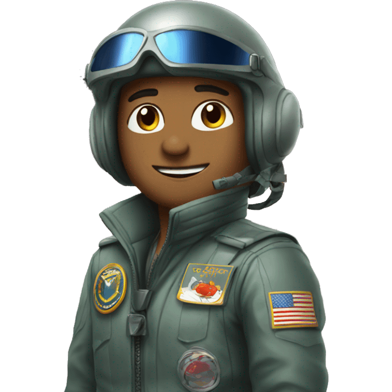 Fighter pilot on new years EV  emoji