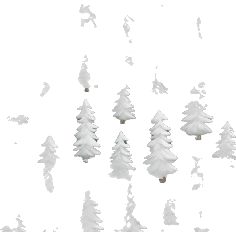  actual white fir christmas tree isolated.  emoji