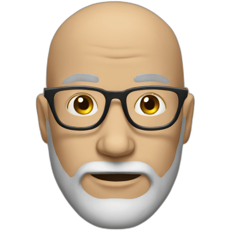 bald man grey beard glasses emoji