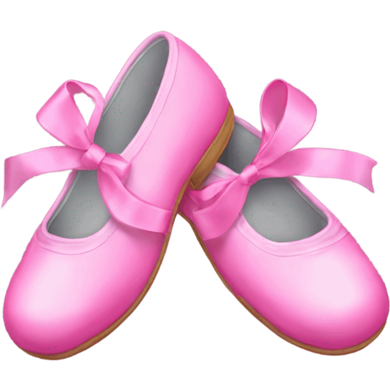 Pink dance shoes with ribbons emoji