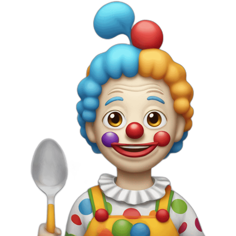 Clown with a spoon emoji