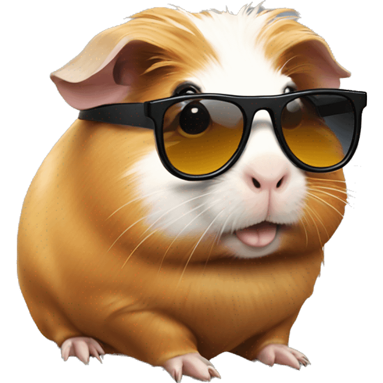 Guinea pig wearing sunglasses emoji