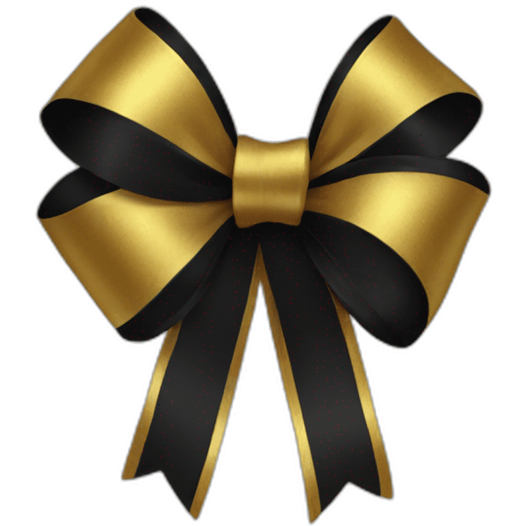 Black and gold bow emoji