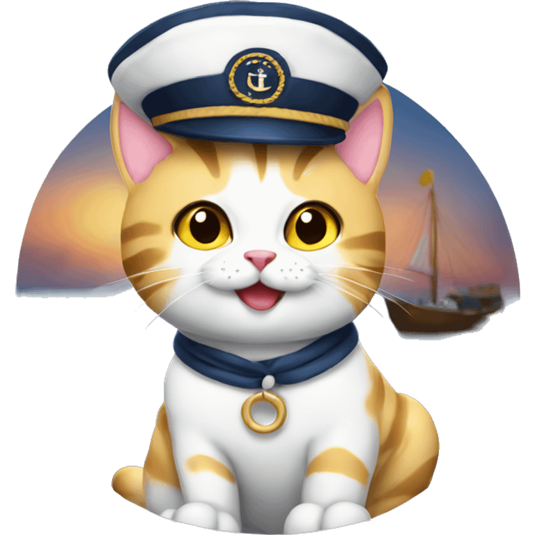 sailor cat birthday emoji