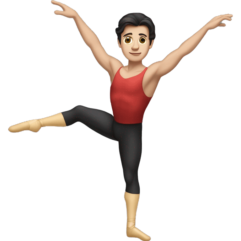 ballet dancer pose male caucasian dark hair emoji