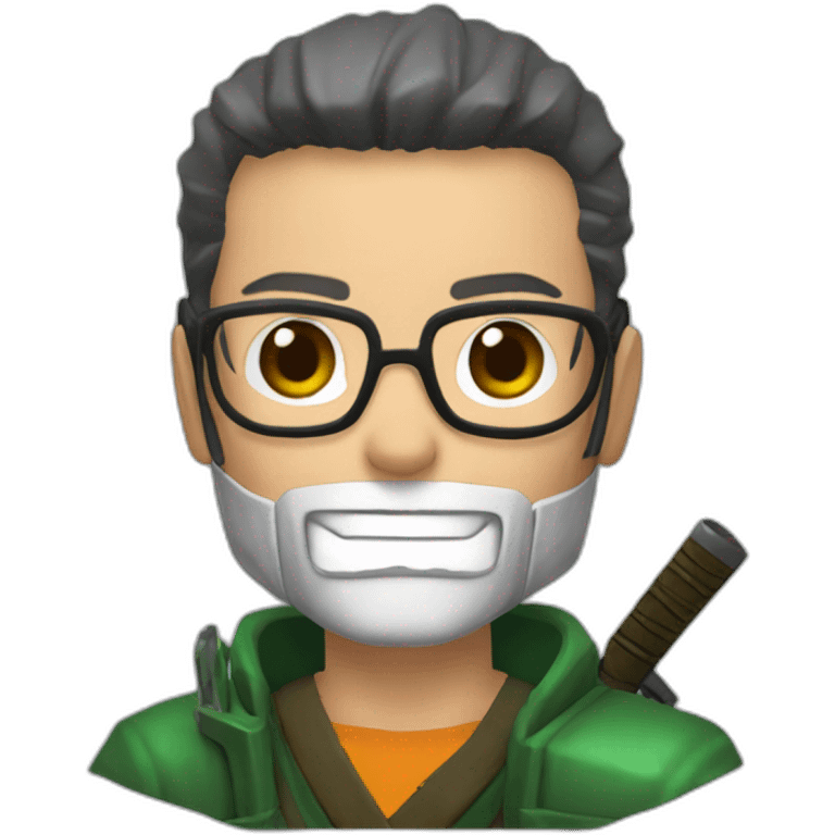 Roronoa zoro as gordon freeman emoji