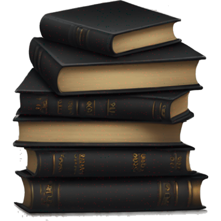 black stack of gothic books emoji