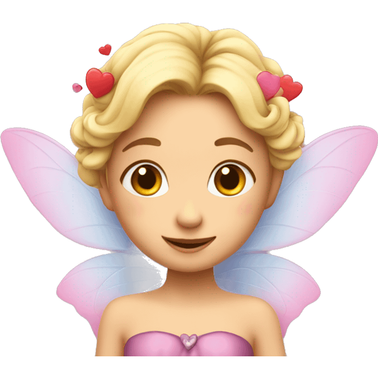 Fairy with hearts emoji