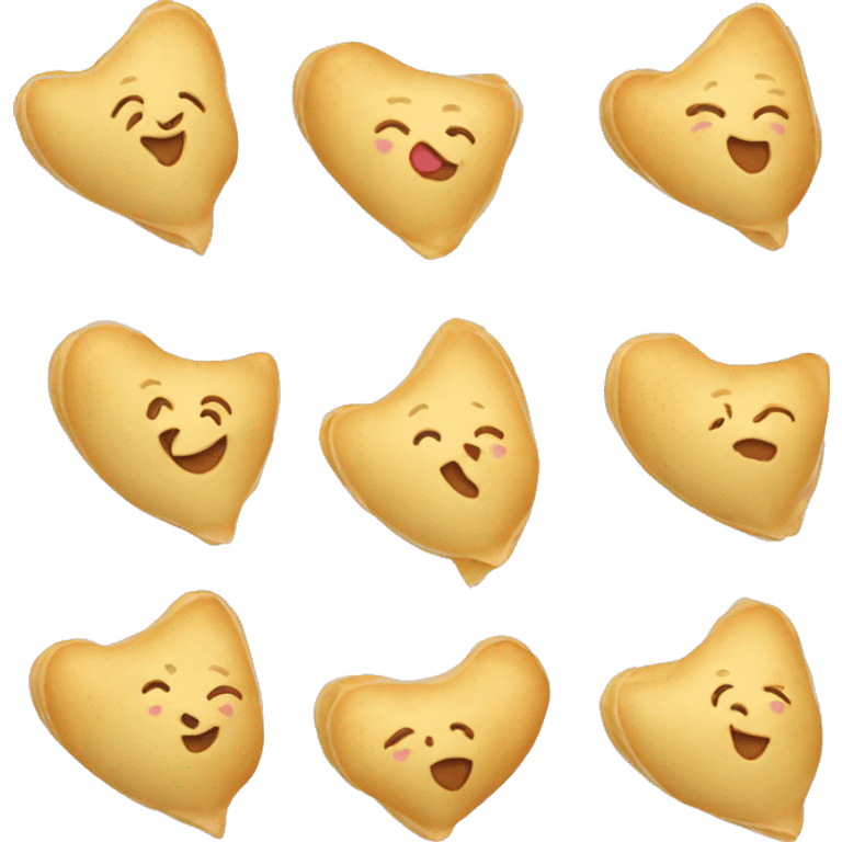 Perogy and hearts emoji