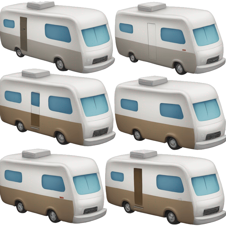 white Caravan Camping  emoji