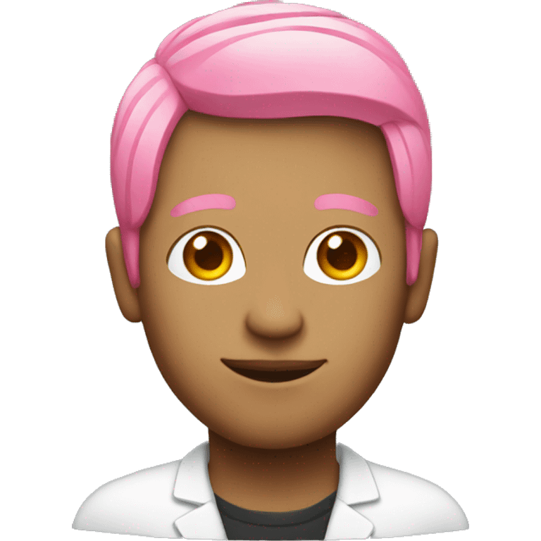 Tech guy with pink hair emoji