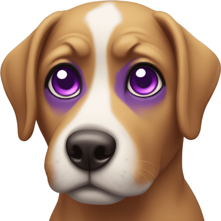 Dog with purple eyes  emoji