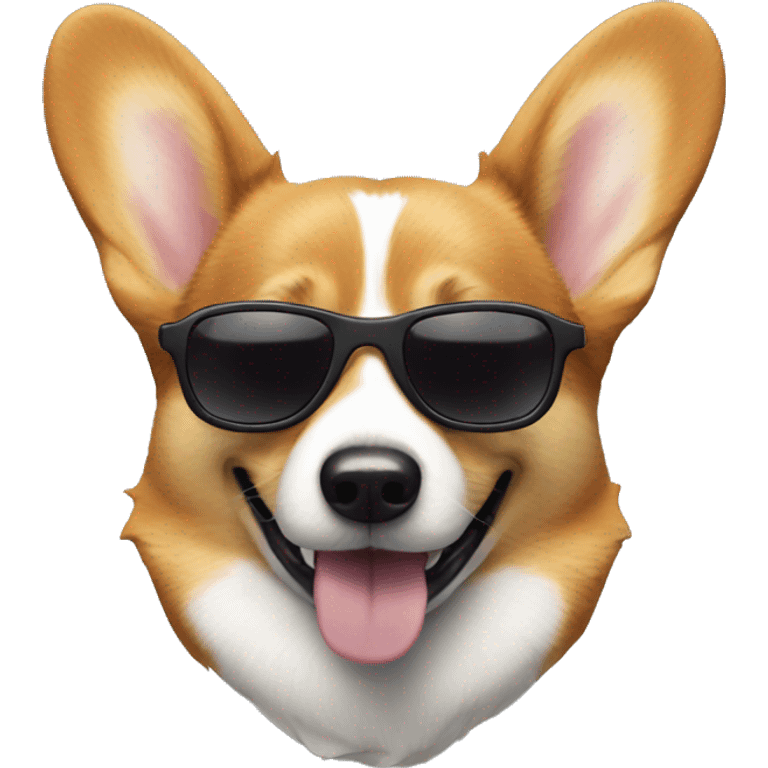 Corgi with sunglasses emoji