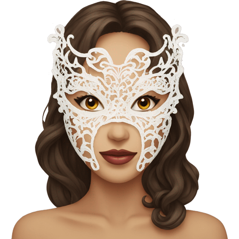 Lace mask emoji