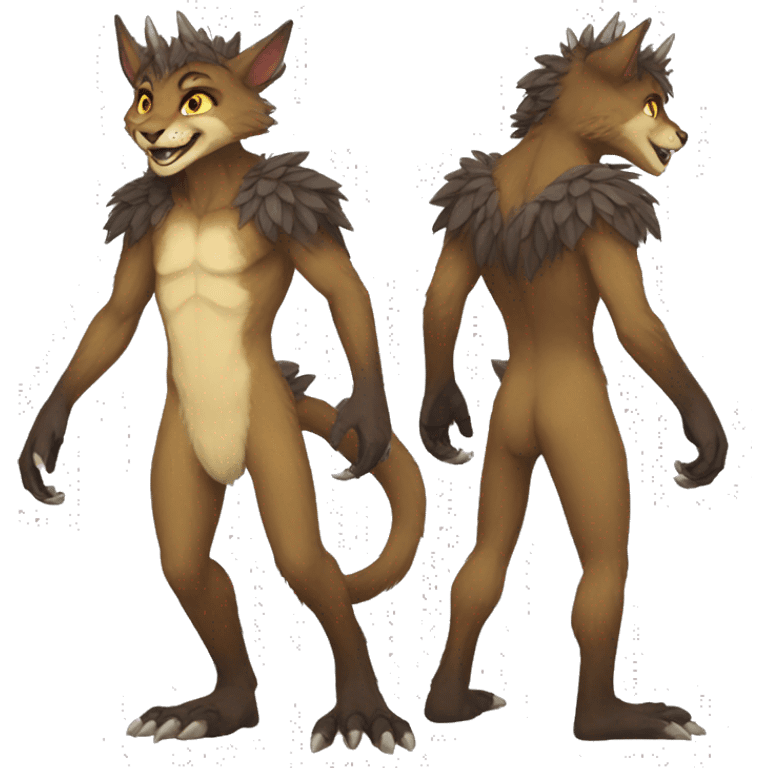 Anthro Wickerbeast full body emoji