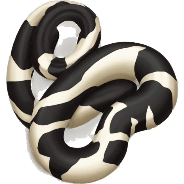 Pied Snake curled up emoji