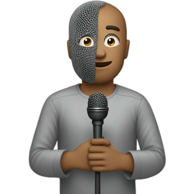 Man talk microphone emoji