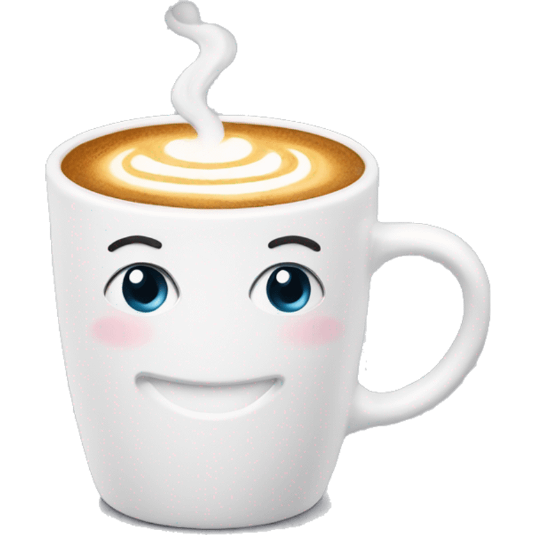 latte in white mug emoji