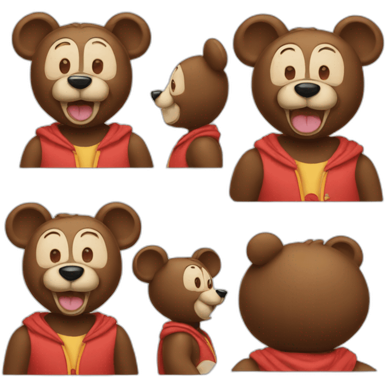 bear wearing mickey mouse ears emoji