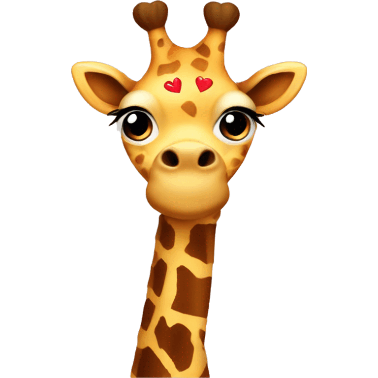 giraffe with hearts  emoji